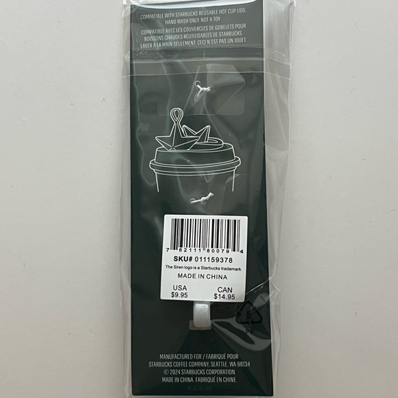 NEW Limited Edition 2023 Starbucks white Hot Cup Lid Stopper Star - Picture 2 of 3